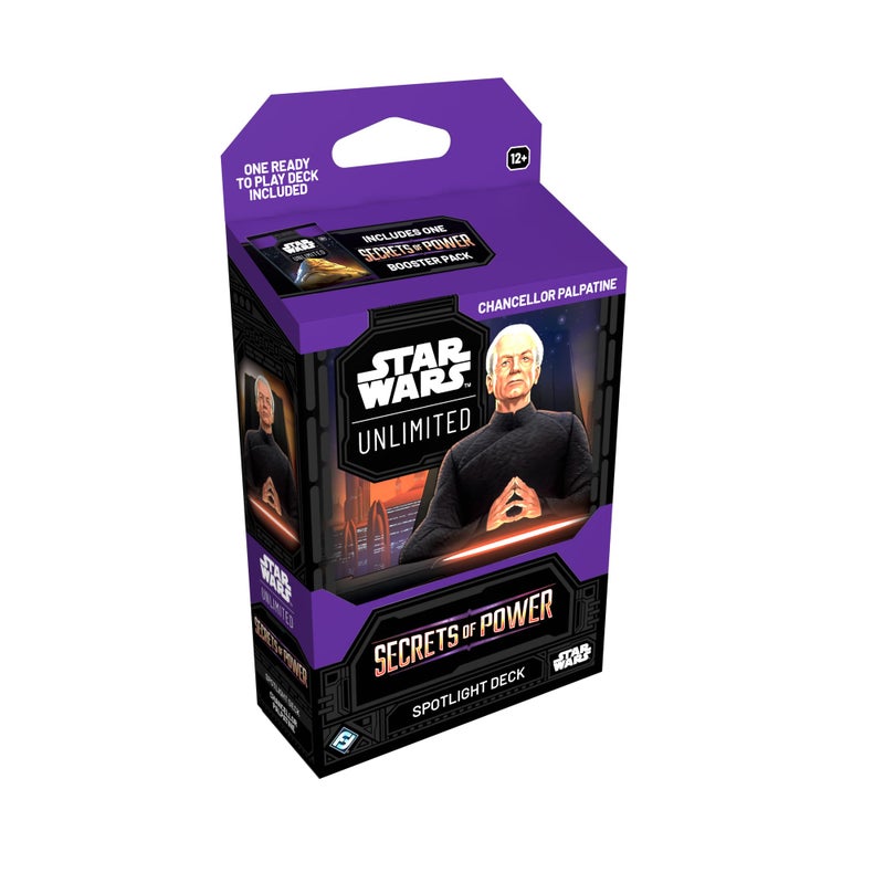 Asmodee Star Wars Unlimited TCG Secrets of Power Chancellor Palpatine Spotlight Deck PreBuilt 50Card ReadytoPlay Deck with Booster Pack Ages 12 2 Players 20 Minute Playtime - Image 2