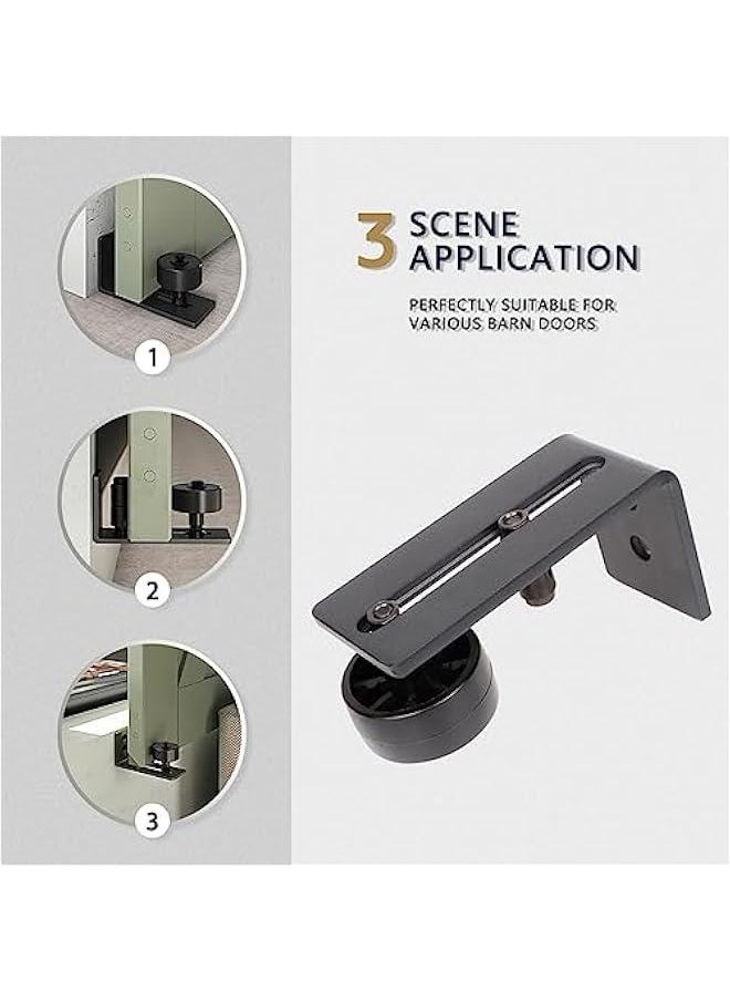 Generic Barn Door Floor Guide 2 Piece, 8 in 1 Sliding Barn Door Floor Guide, Bottom Adjustable Barn Door Hardware, Heavy Duty Barn Door Track Stay Roller  - Image 2