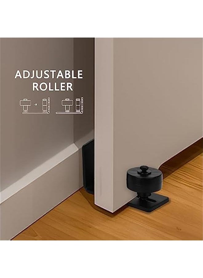Generic Barn Door Floor Guide 2 Piece, 8 in 1 Sliding Barn Door Floor Guide, Bottom Adjustable Barn Door Hardware, Heavy Duty Barn Door Track Stay Roller  - Image 3