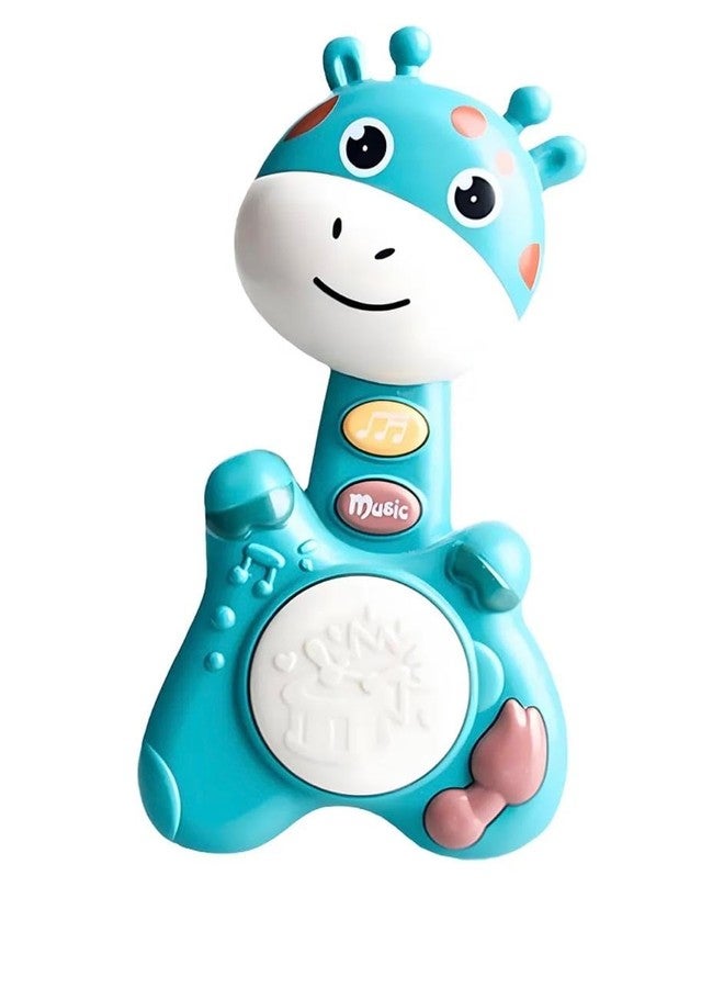 Radhya Accessories Giraffe Shape Musical Drum Toy for Kids Babies Interactive & Musical Rattle, Sensory Sound Toy for Kids, Travel-Friendly & Safe Gift for Boys & Girls (12 Months+) (Blue) - Image 1