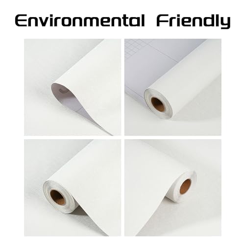 LOVADA Peel and Stick Wallpaper Rice White Silk Wall Paper - 15.7 x 200 Inch Self Adhesive Wallpaper Peel and Stick, Easy to Paste Wall Contact Paper for Stand Liner, Table and Door Makeover Decor - Image 2