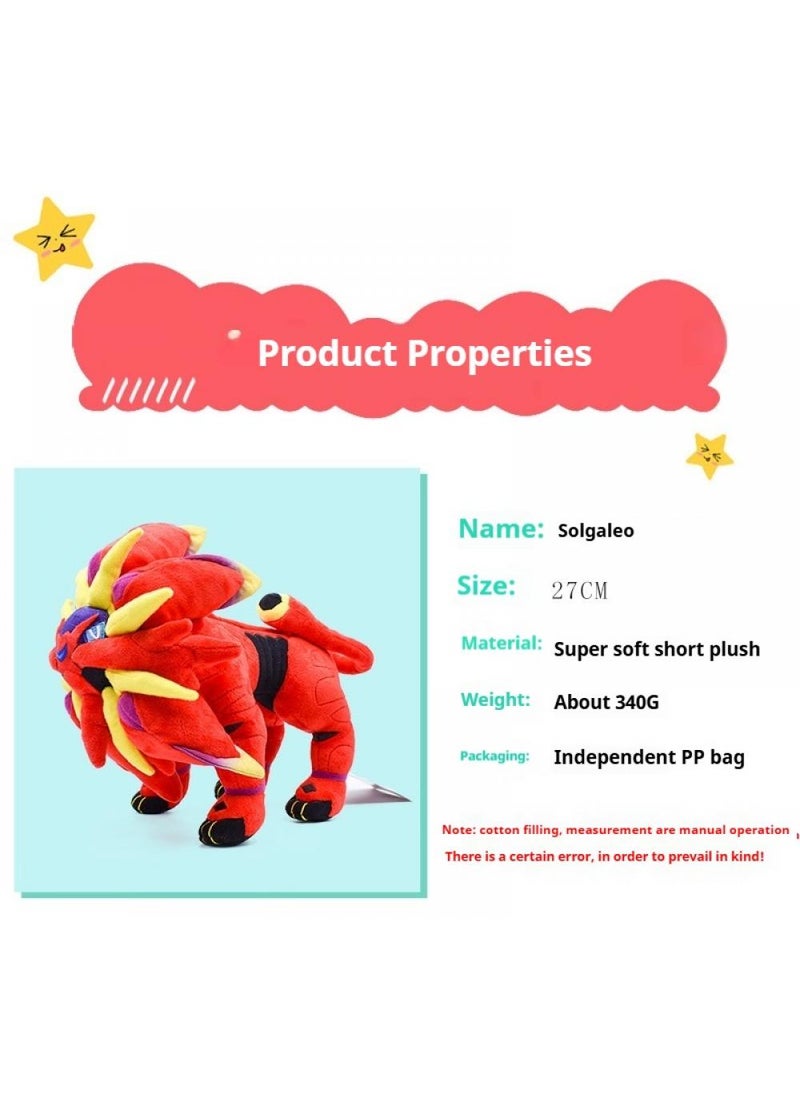 Y&D 2-Piece Pocket Monsters Figure Solgaleo Plush Toys For Kids And Adults Great Birthday Gift For Boys And Girls 27cm  - Image 3