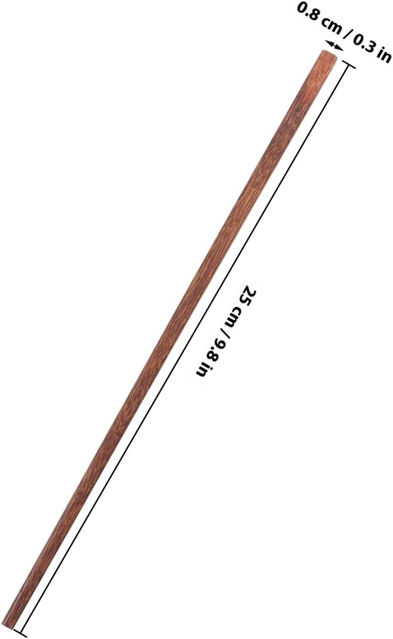 10 Pairs Natural Wood Chopsticks 25cm Heat Resistant Reusable Dishwasher Safe Chinese Cooking Chopstick Set for Family and Hot Pot - Image 2