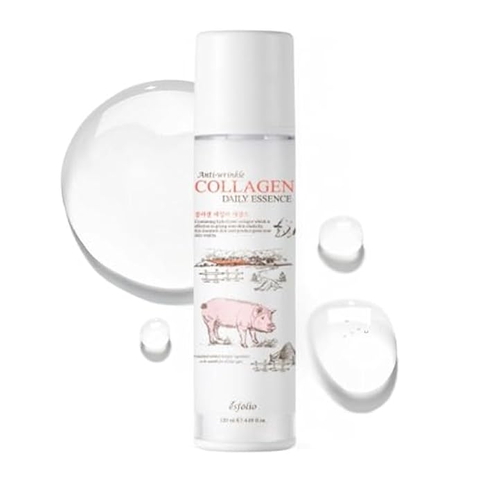 Esfolio Collagen Daily Essence – Hydrating & Firming Face Serum, Anti-Aging Korean Skincare with Hydrolyzed Collagen, Moisturizing for All Skin Types, 4.05 FL OZ - Image 1