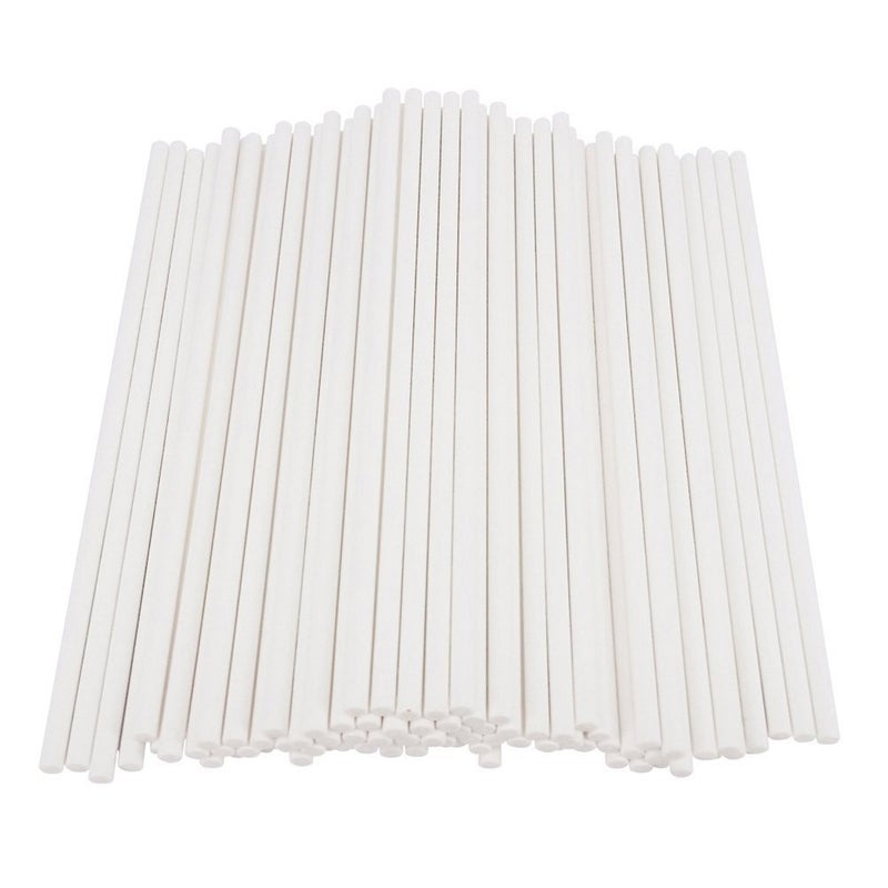 100pcs Paper Lollipop Sticks Cake Sticks for Birthday Party DIY Craft Project - Image 1
