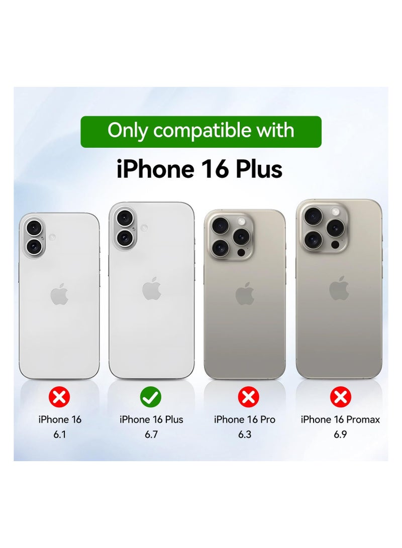 iPhone 16 Plus Clear Magnetic Cover Mag Safe Compatible Hybrid Protective Crystal Clear Hard Back Case Shockproof TPU Frame Slim Transparent Case for Apple iPhone 16 Plus  - Image 2