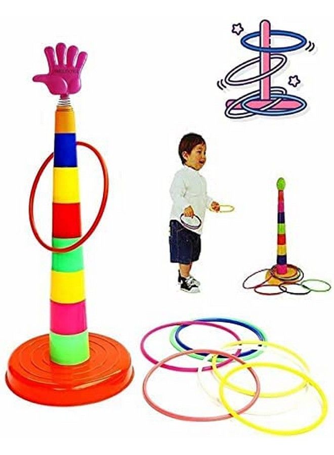 IndusBay Plastic Ring Toss Stacking Ring Throw Game For Toddlers(Kids) For Single And Group Play Multicolor  - Image 5