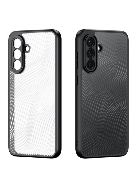 جراب ايمو دوكس دوكيس شفاف مضاد للاصفرار [غطاء خلفي صلب من البولي كربونات ومن السيلكون ] جراب واقٍ مقاوم للصدمات متوافق مع Samsung Galaxy A56 /A36 (أسود)