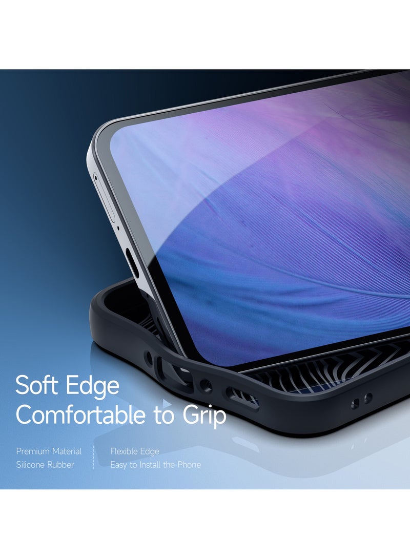 دوكس دوتشيز جراب ايمو دوكس دوكيس شفاف مضاد للاصفرار [غطاء خلفي صلب من البولي كربونات ومن السيلكون ] جراب واقٍ مقاوم للصدمات متوافق مع Samsung Galaxy A56 /A36 (أسود) - Image 2