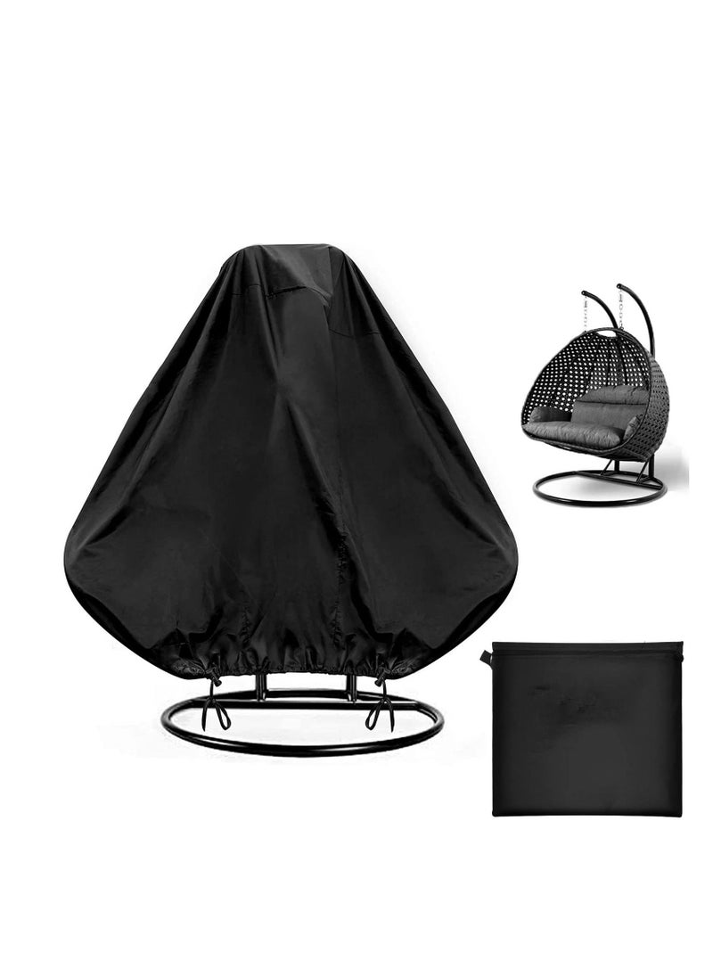 Y&D - Double Egg Chair Cover, KASTWAVE Hanging Covers, 420D Oxford Heavy Duty Waterproof Windproof, Anti-UV Rattan Wicker Swing 230 x 200cm - Image 1