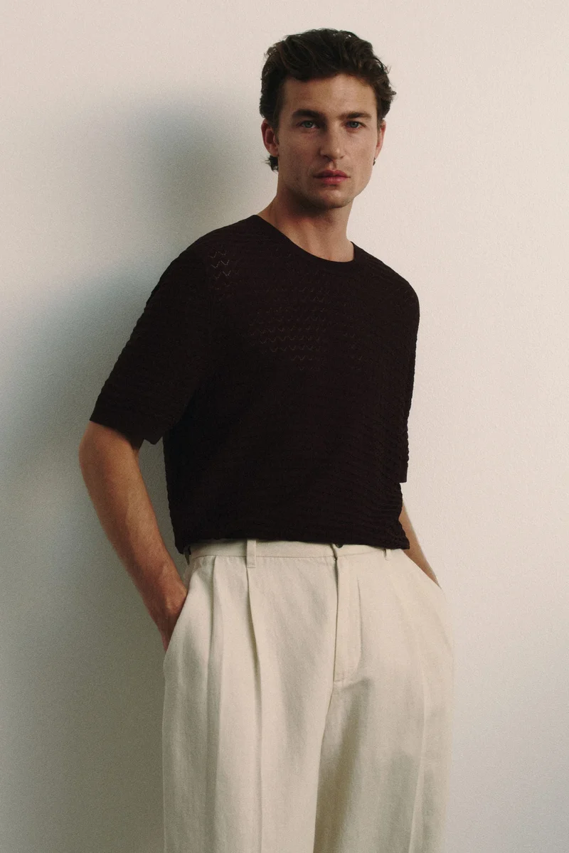 H&M Slim Fit Knitted T-shirt