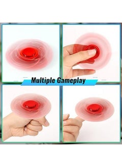 Premsons Premsons® Hand Spinner Desk Toy - High Speed Smooth Finger Spin Sensory Fidget Stress Relief Game Play for Kids & Adults - Birthday Party Gift - Combo - Red + Metal Gold Dual  - Image 4