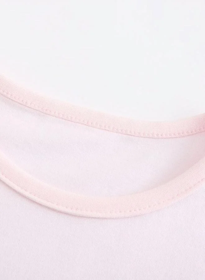 YUNIQEE Pink Printed Short Sleeve Crew Neck T-Shirt
