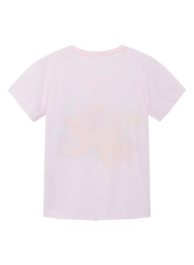 YUNIQEE Pink Printed Short Sleeve Crew Neck T-Shirt
