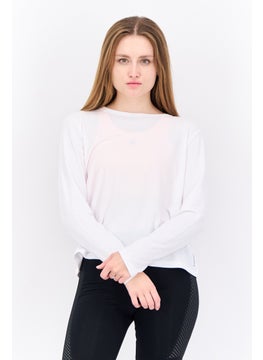 HEAD Women Relaxed Fit Long Sleeve Outdoor Top, White  - Image 1