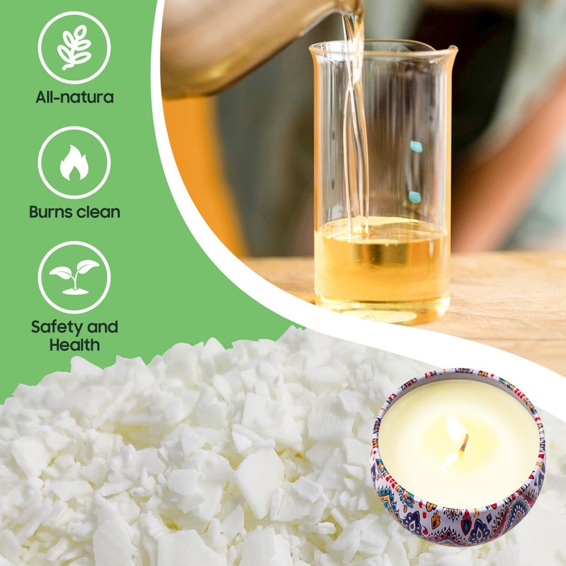 Ohcans Candle Making Kit Supplies for Beginners, Soy Wax DIY Candle Making for Adults, with 900ml Candle Make Pouring Pot, Candle Wicks, Wicks Sticker, Wicks Holder,Soy Candle Wax - Image 3