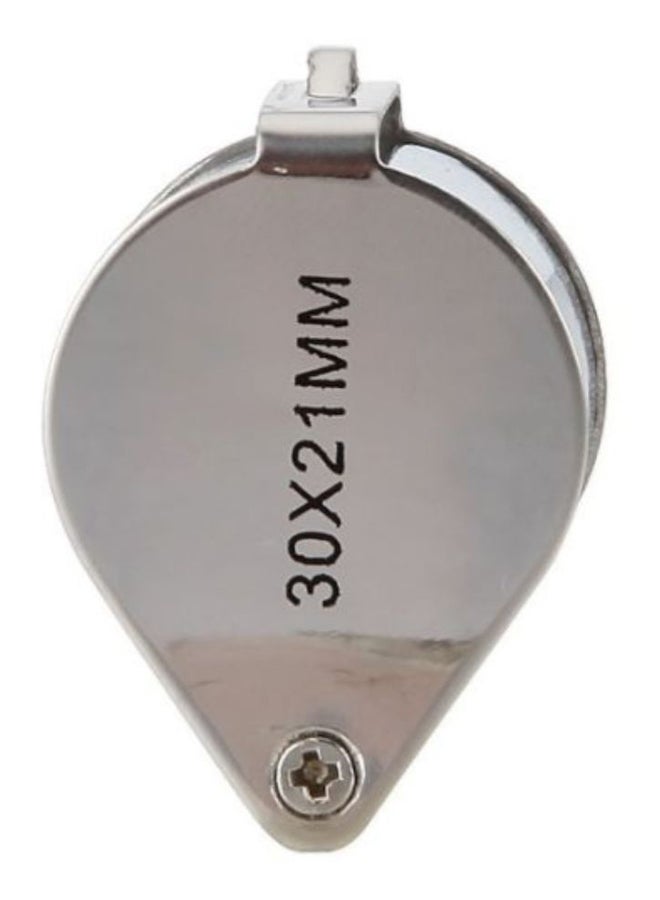 Foldable Pocket LED Light Jewellery Loop Magnifier Clear/Silver - Image 2