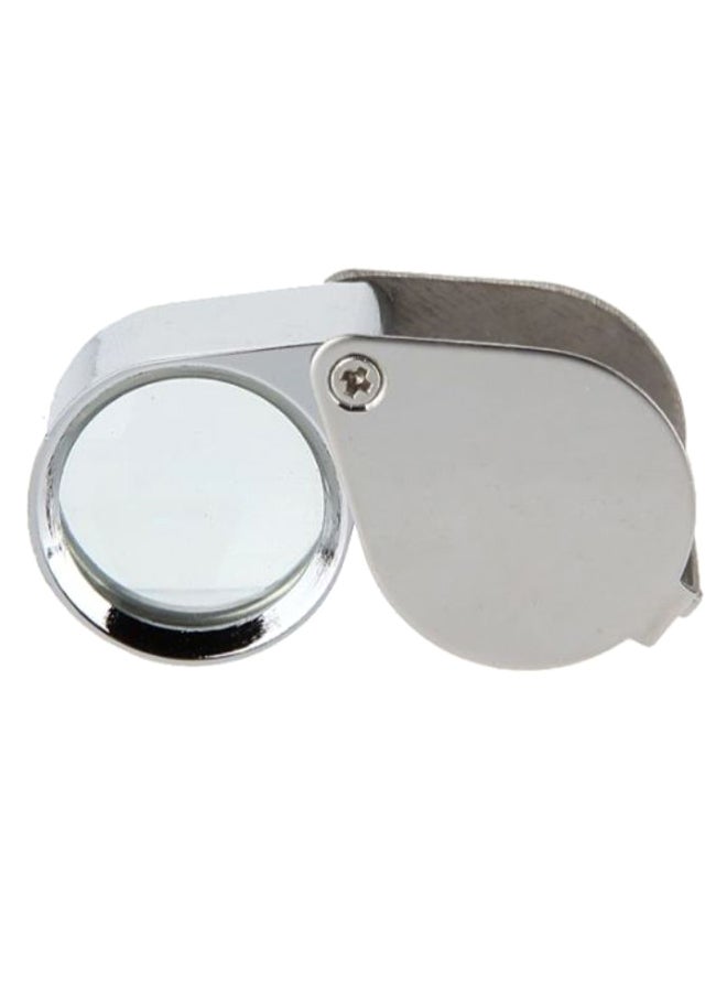 Foldable Pocket LED Light Jewellery Loop Magnifier Clear/Silver - Image 1