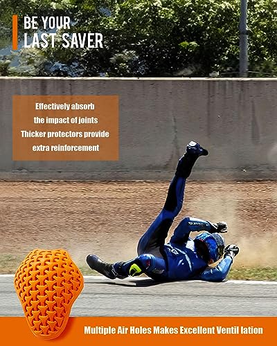 BORLENI CE Level 1 Back Armor Protection Pad and CE Level 2 Elbow and Shoulder Certified Armor Pads Set, Motorcycle Armor Protector Inserts for Motorcycle Jackets - Image 5