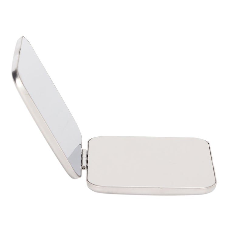 Pocket Mirror Double Sided Foldable Stainless Steel Small Purse Mirror Portable Compact Travel Mirror for Package Travel Tetragonum - Image 5