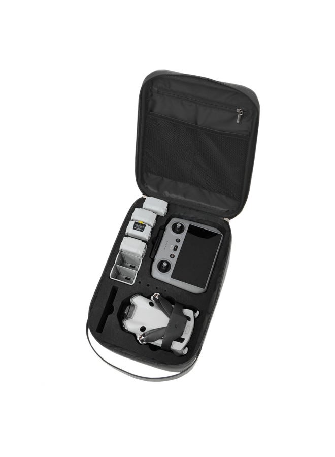 Suitable For DJI MINI 4 PRO Cosmetics Bag Box Hard Shell Bag Chest Bag Shoulder Bag Crossbody Bag Backpack-Color:MINI 4 PRO Silver Hard Shell Chest Bag-Size:About 32*22*12cm  - Image 3