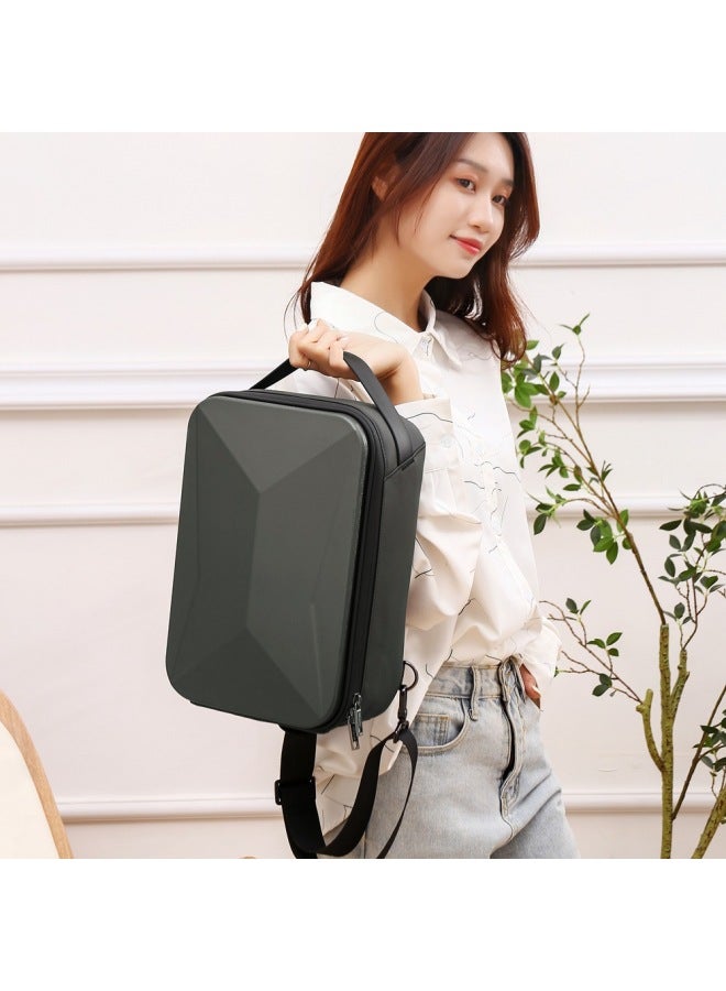 Suitable For DJI MINI 4 PRO Cosmetics Bag Box Hard Shell Bag Chest Bag Shoulder Bag Crossbody Bag Backpack-Color:MINI 4 PRO Silver Hard Shell Chest Bag-Size:About 32*22*12cm  - Image 5