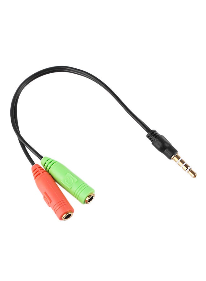NIBEMINENT Dual Female To Male Audio Cable Line Black/Green/Orange - Image 1