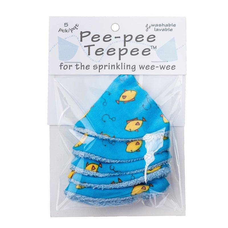 Beba Bean Washable cotton Pee-pee Teepees that shield baby boys pee during diaper changes. Makes a great add-on gift for a baby shower thanks to its fun, gift-ready store packaging. 5 pack. Fishing - Image 2