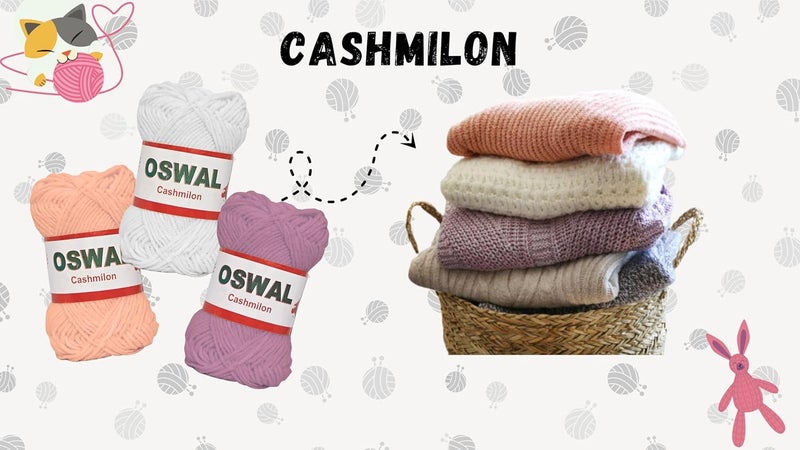 Woolco Oswal Cashimlon Acrylic Hand Knitting Yarn Balls Pack of 6 (20g Each) -Soft Wool Yarn for Knitting, Craft, DIY Projects, Sweaters, Scarves, Multicolor Wool Thread for Home Use (Dark Red) - Image 4