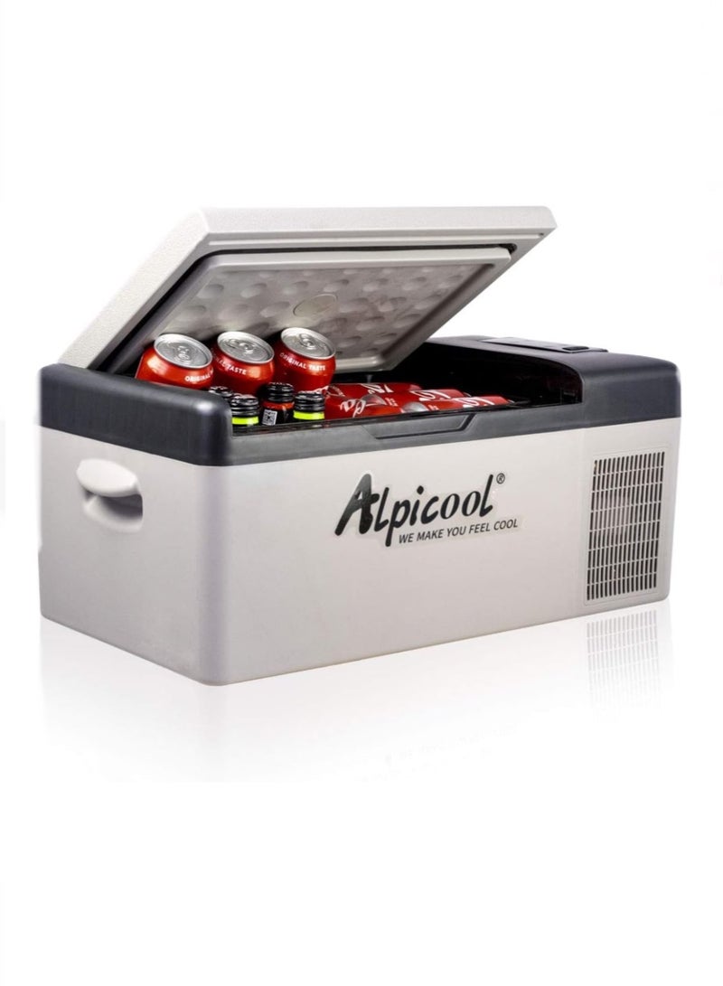 Alpicool Alpicool C15 Cool Box 12 V Mini Fridge Electric Camping Freezer Box Small Portable for Car, Truck, Boat, RV with USB Connection. - Image 1