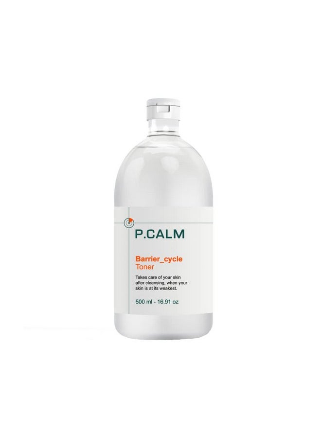 P.CALM P.CALM Barrier Cycle Toner 500ml | Vegan Alcohol-Free Fragrance-Free Facial Toner for Sensitive Skin | Korean Skincare  - Image 1