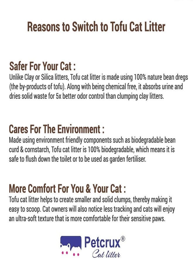 Petcrux Exclusive Organic Tofu Cat Litter 6 L = 2.5 Kg (Lavender, Pack of 2 - Total 5 Kg) - Image 4