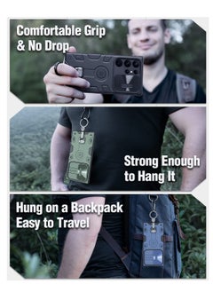 Excefore For Samsung Galaxy  Ultra Case, Military Grade Protection, Slide Camera Cover & Upgraded Kickstand, Suitable for Galaxy S 23 Ultra Cases (Black)  - Image 3