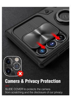 Excefore For Samsung Galaxy  Ultra Case, Military Grade Protection, Slide Camera Cover & Upgraded Kickstand, Suitable for Galaxy S 23 Ultra Cases (Black)  - Image 4