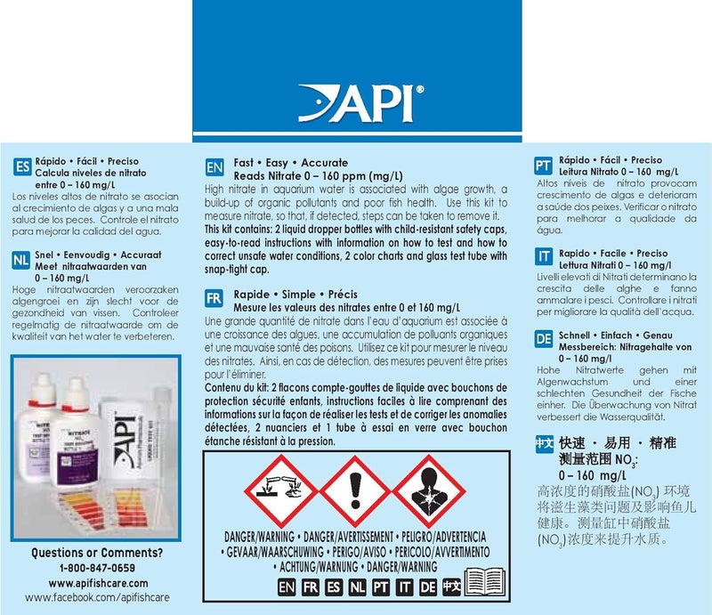 API NITRATE 90-Test Freshwater and Saltwater Aquarium Water Test Kit - Image 1