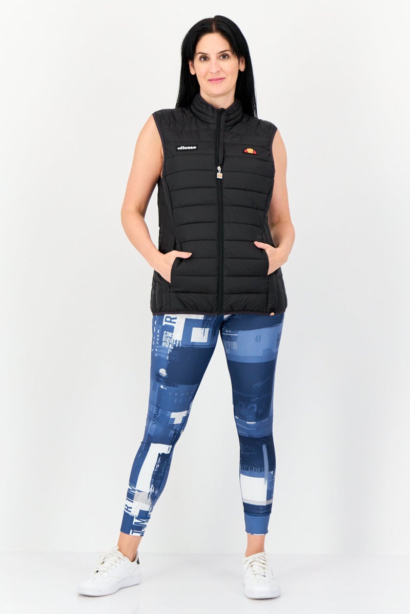 Ellesse سترة رياضية نسائية بلا أكمام، خارجية، سوداء - Image 4