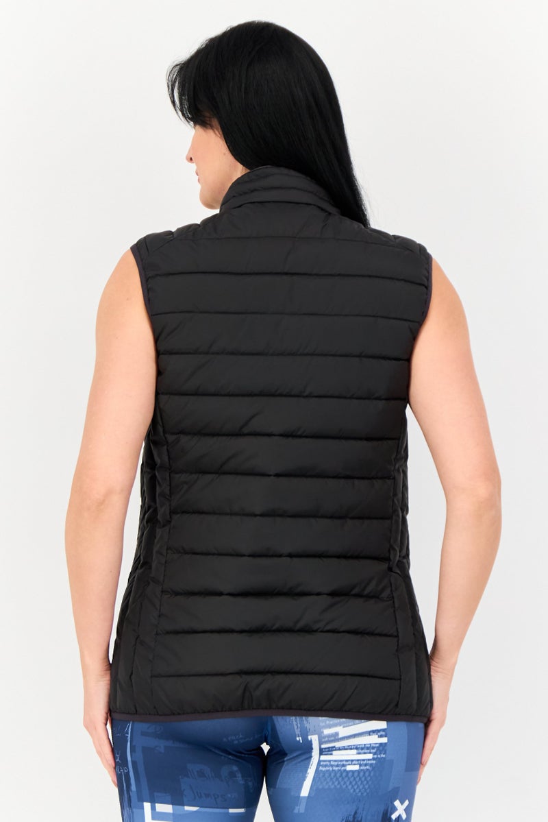 Ellesse سترة رياضية نسائية بلا أكمام، خارجية، سوداء - Image 3
