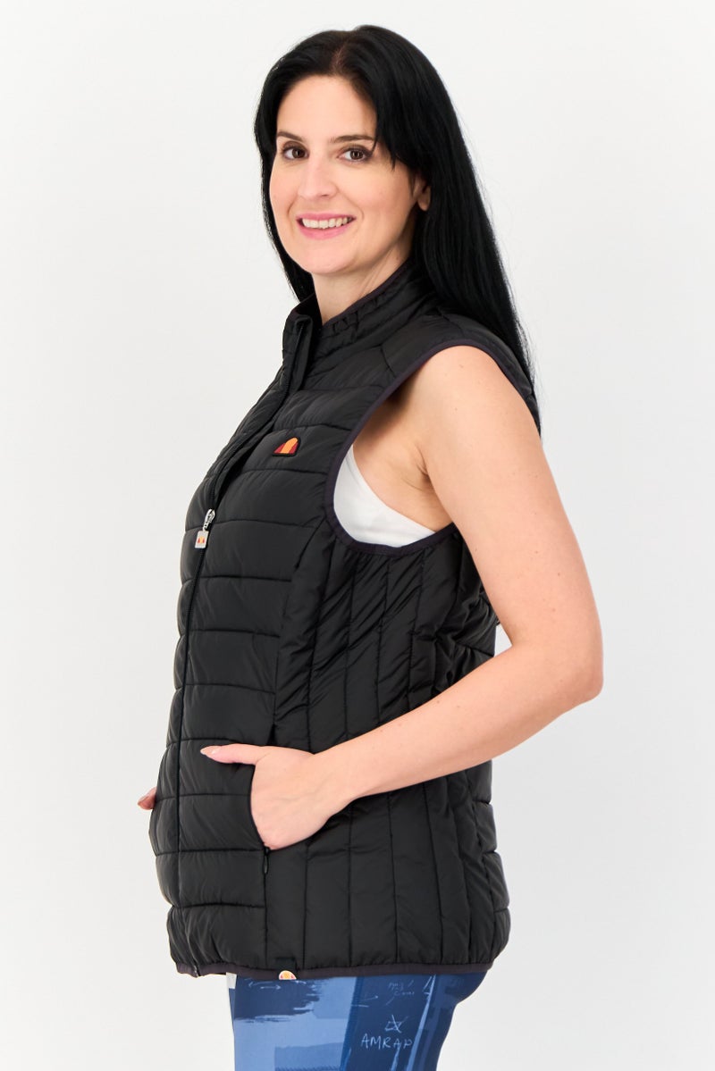 Ellesse سترة رياضية نسائية بلا أكمام، خارجية، سوداء - Image 2