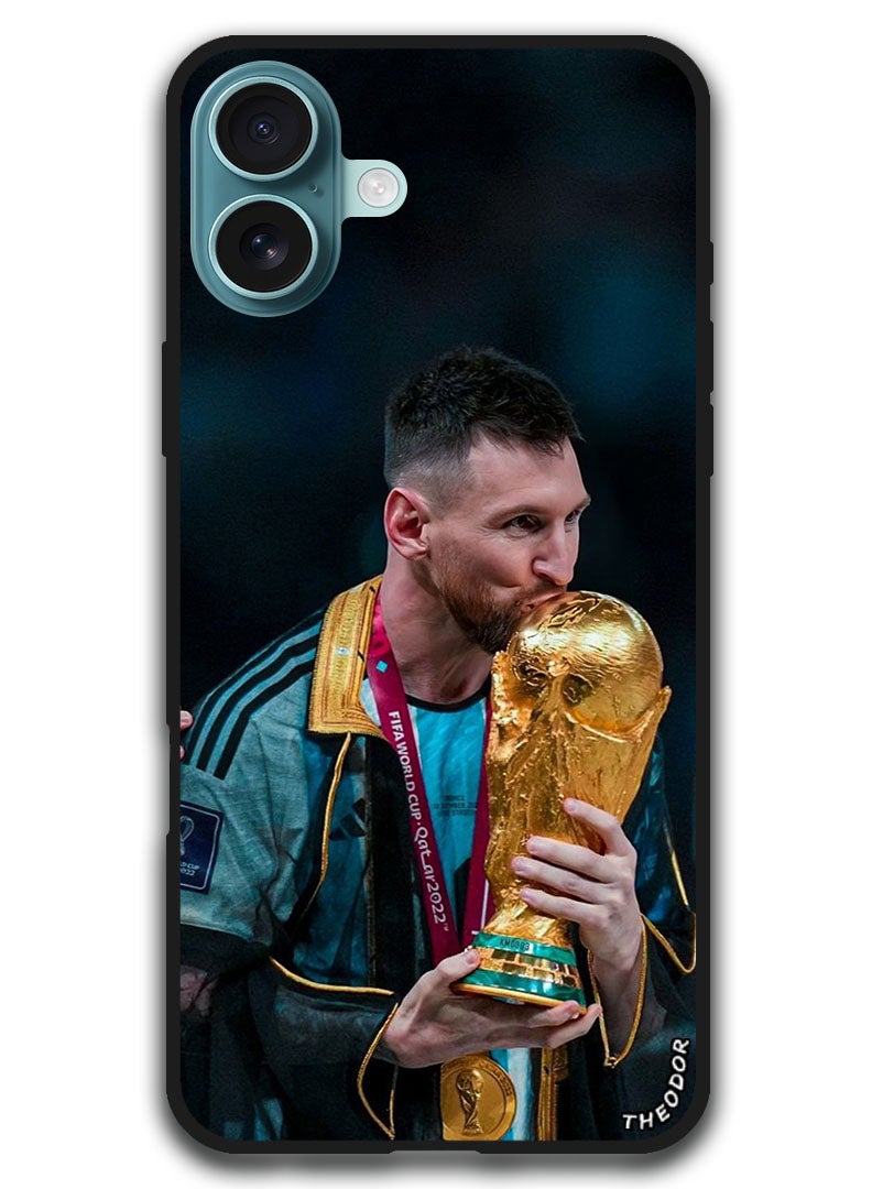 Theodor Protective Case Anti Scratch Shock Proof Bumper Cover For iPhone 16 (6.1)-inch Messi 4 - Image 1