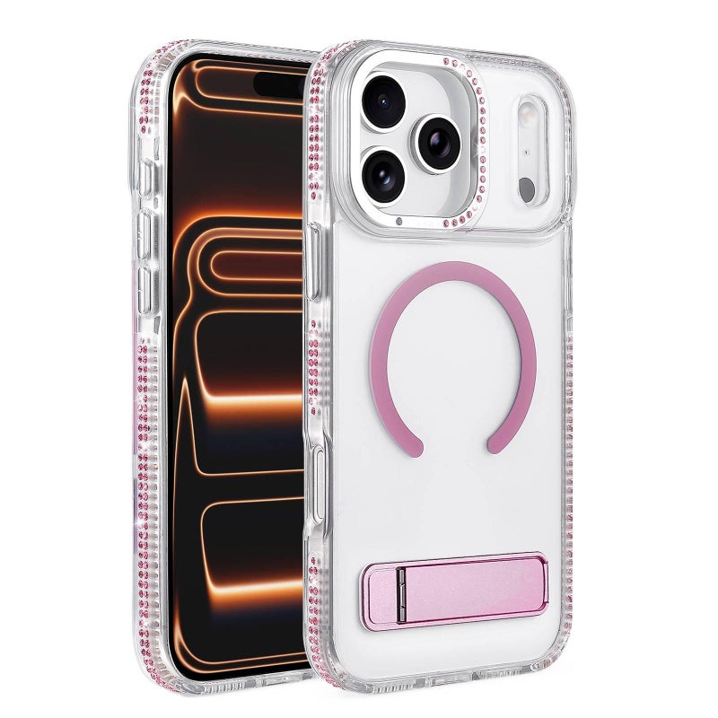 TPU+PC MagSafe Case for iPhone 15 / 15 Plus / 15 Pro / 15 Pro Max with Drop Protection and Kickstand plus Shockproof plus Strong Magnetic in Red - Layan Lure - Image 3