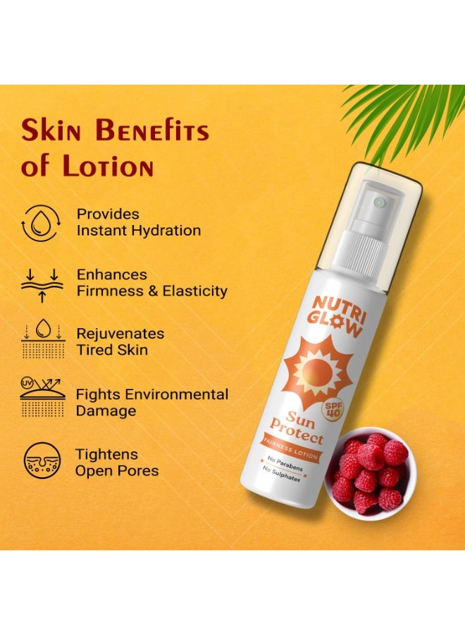 NutriGlow Sunscreen Body Lotion SPF 40 & PA+++, Sunscreen for combination skin, Non Greasy with Broad Spectrum, UVA & UVB Rays Protection, All Skin Types, (120ml) - Image 5