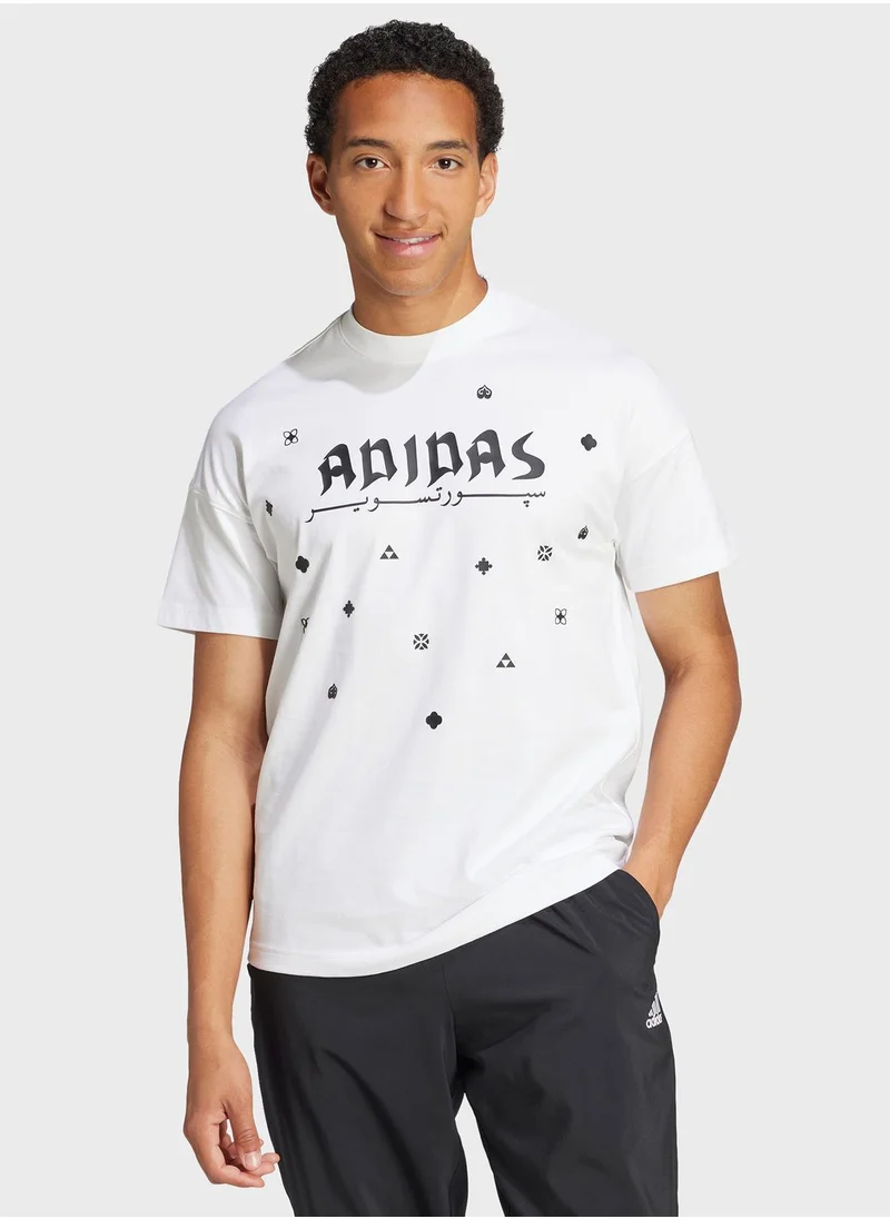 Adidas Bloom Sky Print T-Shirt