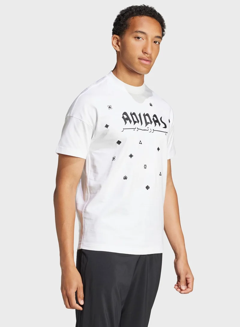 Adidas Bloom Sky Print T-Shirt