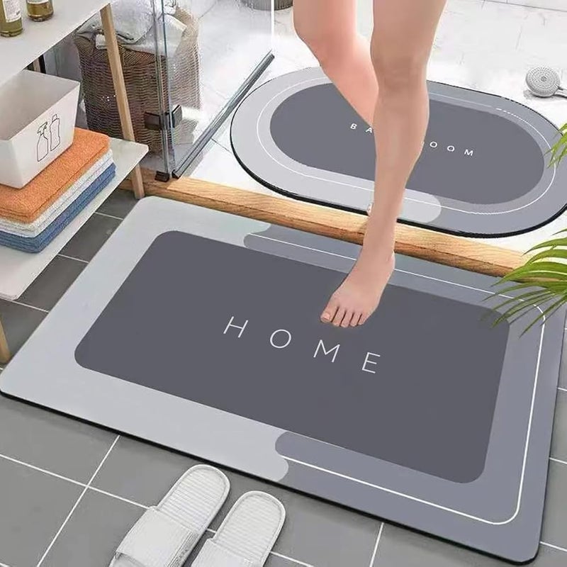 SHOWAY Super Absorbent Floor Mat Quick Dry Bathroom Mat Rugs Memory Foam Bath Mat Non Slip Entrance Rug, 1, 40 * 60CM - Image 5