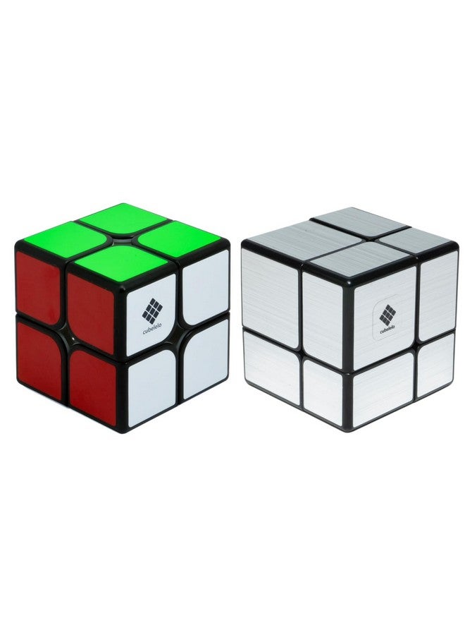 Cubelelo Cubelelo Drift 2x2 Black & 2x2 Silver Mirror Gift Box | High-Performance Speed Cubes | Smooth Turning & Durable | Ideal for Beginners & Pros for Kids & Adults - Image 1