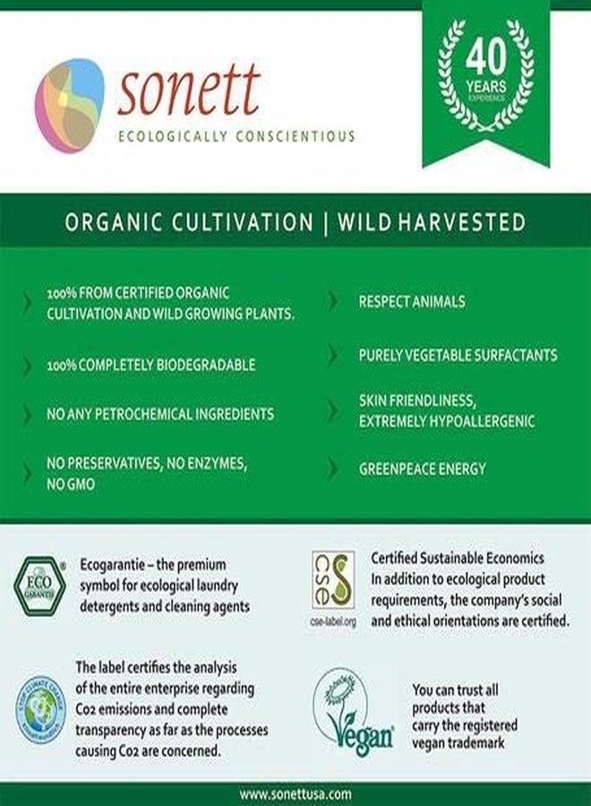 Sonett Organic Dishwashing Liquid Organic 100% Biodegradable Lemon, 10 Fl.Oz (Pack of 6) - Image 4