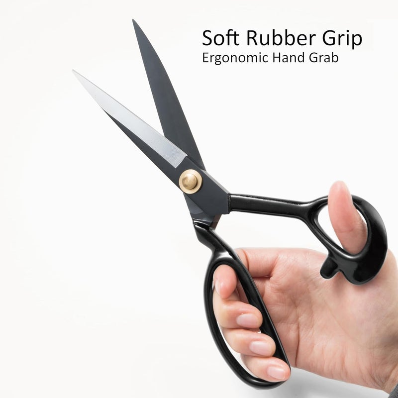 OMNIA مقص هافنور® للخياطة المكتبية، أفضل لقص القماش والجلد والورق، ثقيل الوزن، فولاذ كربوني عالي (لليد اليمنى) (11 بوصة) - Image 3