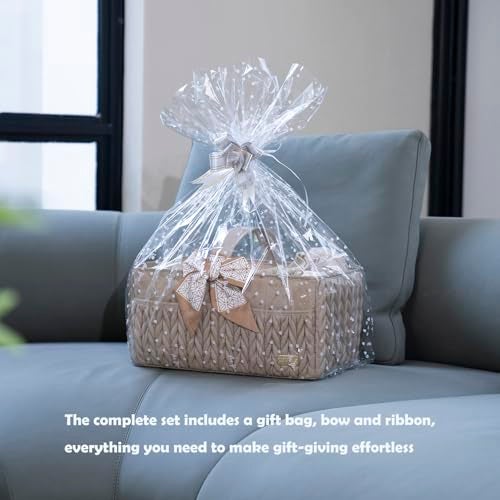 LUKJOJO Luxurious Baby Diaper Caddy Nursery Storage Basket for Newborn Essentials Travel Baby Basket for Diapers Baby Wipes Organizer Tote Bag Storage Bin Baby Shower GiftsBeige - Image 3