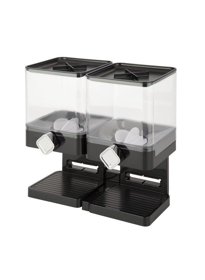 ZevrO Honey-Can-Do Zevro Compact Dry Food Dispenser, Dual Control, Black/Chrome - Image 3