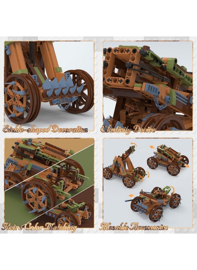 JMBricklayer JMBricklayer 30001 Medieval Model Building Block Toys for Boy Adult, 3 in 1 Catapult/Trebuchet/Crossbow Building Block Toys for 8,9,10,11,12,13,14 Years Boys Adults  - Image 4